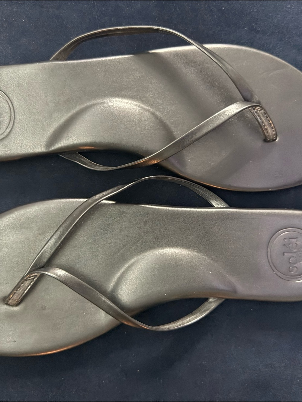 Solei Sea Black  Womens Flip Flop Sandals
